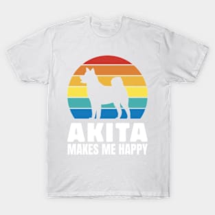 Akita Makes Me Happy P T-Shirt